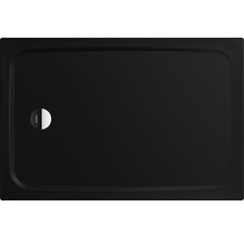 Čierna sprchová vanička s logom Kaldewei