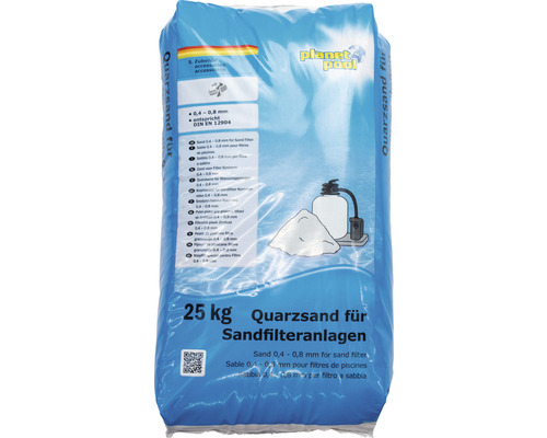 Vrece kremičitého piesku pre pieskové filtračné systémy, 25 kilogramov, zrnitosť 0,4 až 0,8 milimetra