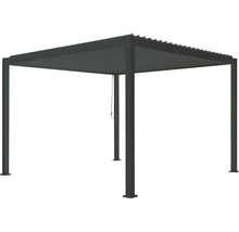Štvorcová pergola s nastaviteľnou lamelovou strechou pre vonkajšie použitie