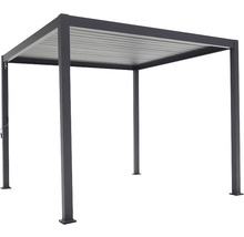 Voľne stojaca sivá hliníková pergola
