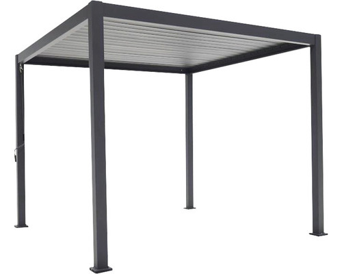 Voľne stojaca sivá hliníková pergola