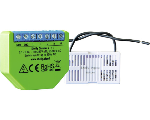 Shelly Dimmer 2 s Shelly Bypass pre ovládanie svetla