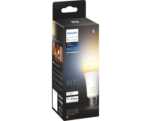 Jednotlivé balenie Philips Hue White Ambiance E27 v obale produktu