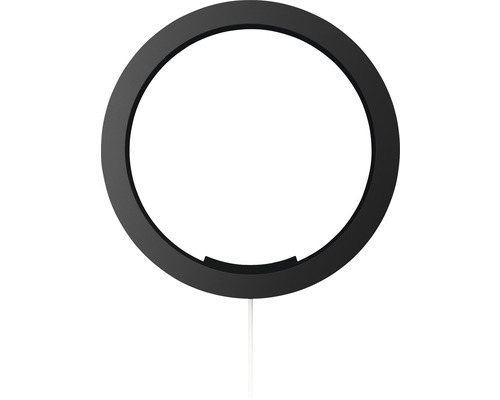 Čierne kruhové svietidlo s káblom