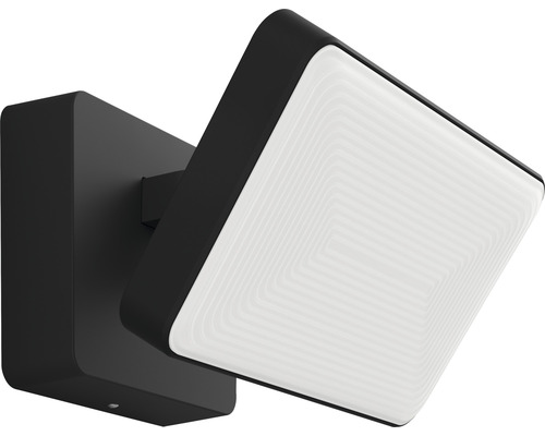 Čierne LED vonkajšie nástenné svietidlo