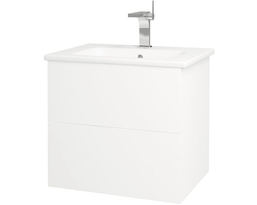 Kúpeľňová skrinka s umývadlom Dřevojas Variante 57x52 cm biela lesklá umývadlo Euphoria 159726
