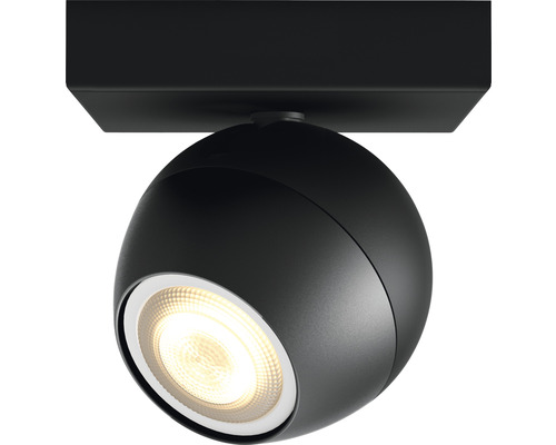 Čierne stropné svietidlo s LED