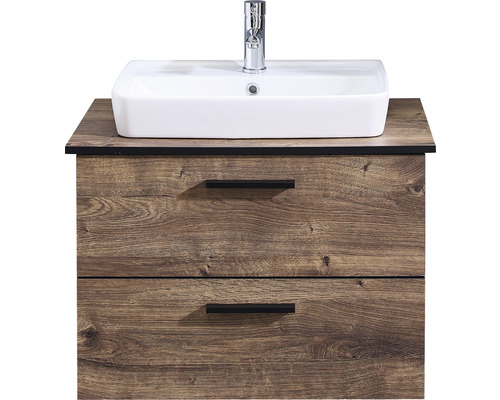 Skrinka pod umývadlo s dvomi zásuvkami a umývadlom na dosku