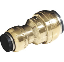 Mosadzný spojovací kus s priemerom 15 milimetrov na 22 milimetrov