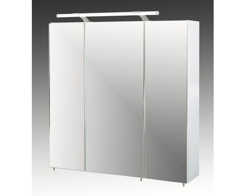 Zrkadlová skrinka Möbelpartner Dorina 70 x 16 x 75 cm biela