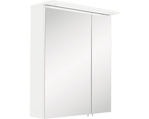 Biela zrkadlová skrinka s osvetlením do kúpeľne
