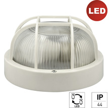 LED nástenné svietidlo s ochrannou mriežkou a stupňom krytia IP44