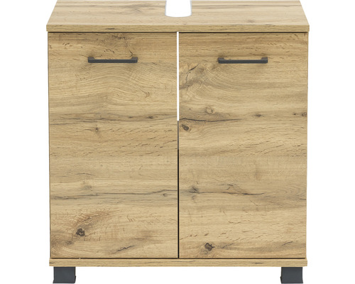 Skrinka pod umývadlo z dreva s dvomi dvierkami a úchytkami