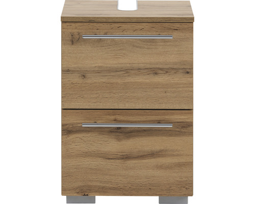 Skrinka pod umývadlo s dvomi zásuvkami a rúčkami