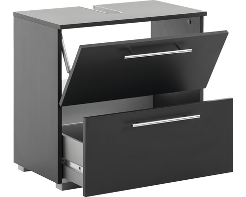 Skrinka pod umývadlo s dvomi zásuvkami a jednými dvierkami