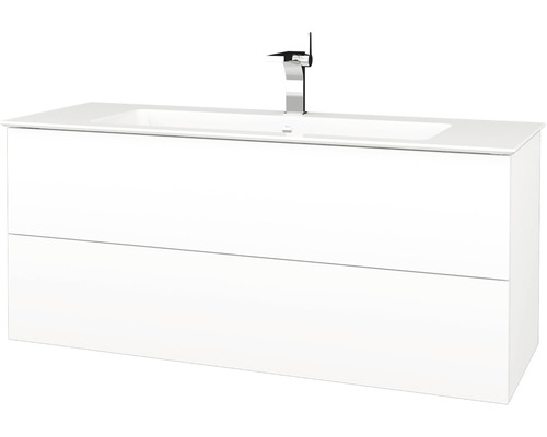 Kúpeľňová skrinka s umývadlom Dřevojas Variante 120x52 cm biela lesklá umývadlo Pura 408411