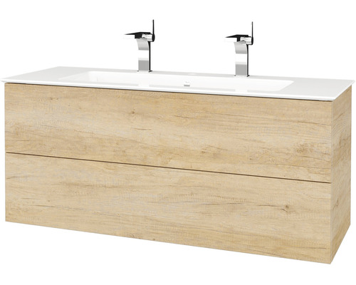 Kúpeľňová skrinka s umývadlom Dřevojas Variante 120x52 cm Nebraska umývadlo Pura 408640