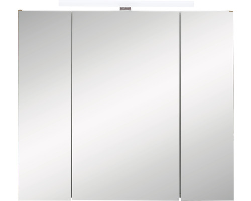 Zrkadlová skrinka s tromi dvierkami a osvetlením do kúpeľne