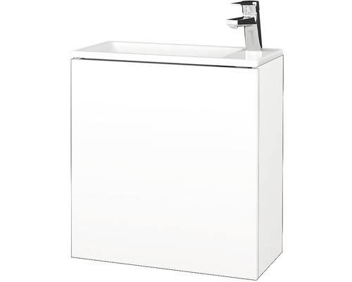 Kúpeľňová skrinka s umývadlom Dřevojas Variante 49x52 cm biela lesklá umývadlo Zoom 328108