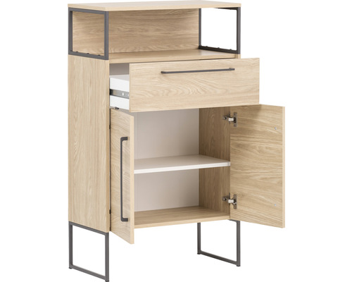 Komoda so zásuvkou, priehradkou a dvomi dvierkami