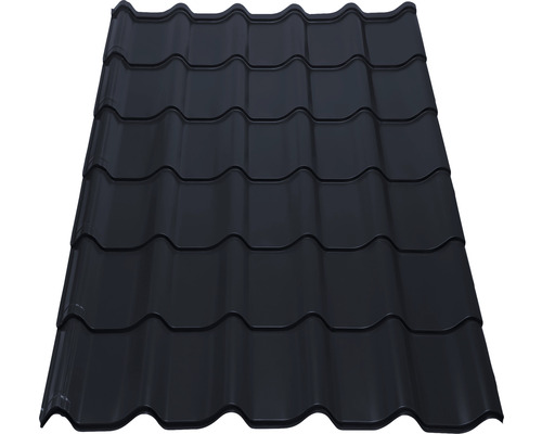 Čierne oceľové trapézové plechy na strešnú krytinu
