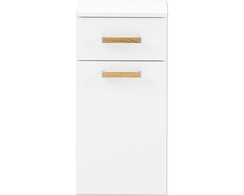 Biela skrinka pod umývadlo s dvoma zásuvkami