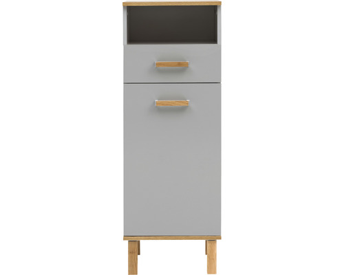 Vysoká skrinka s jednou zásuvkou a otvorenou priehradkou