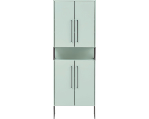 Kuchynská skrinka s dvomi dvierkami hore a dvomi dvierkami dole