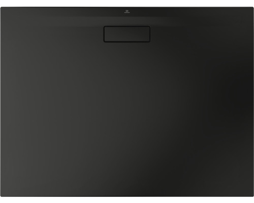 Čierna sprchová vanička s obdĺžnikovým odtokom