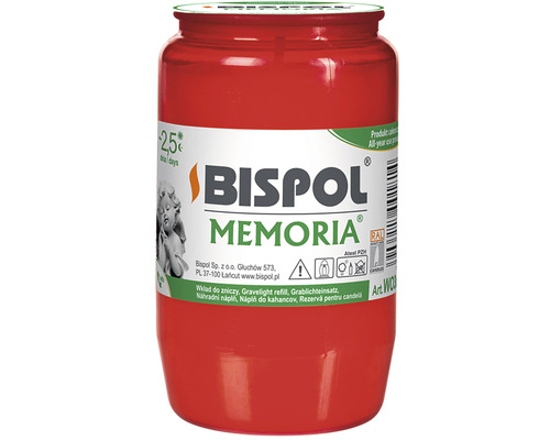 Červená cintorínska sviečka Bispol Memoria