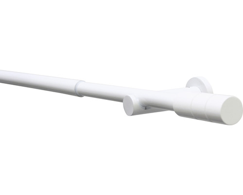 Záclonová tyč Kreta-Zyl biela 190-340 cm
