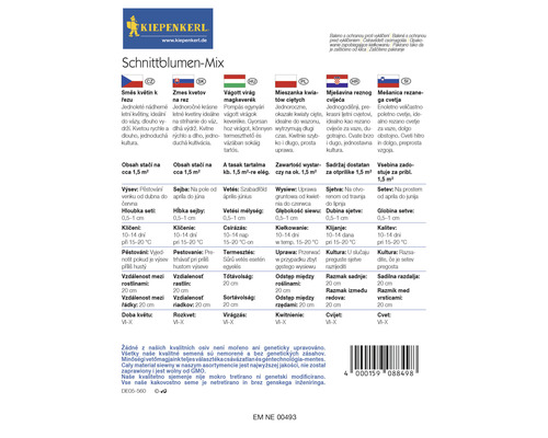 Informácie o zmesi rezaných kvetov Kiepenkerl