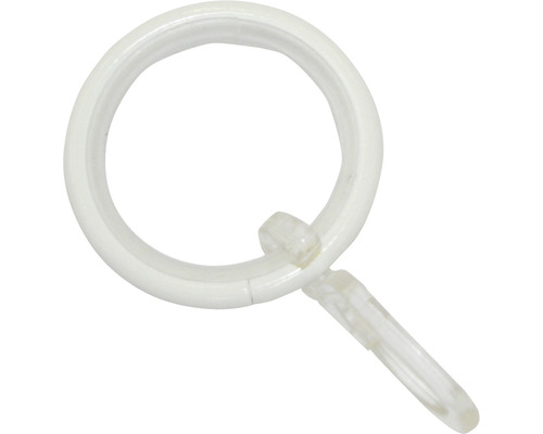 Krúžky pre záclonovú tyč biela Ø 16-20 mm