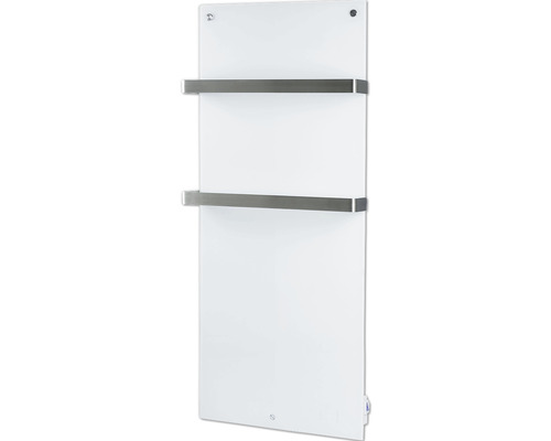 Infračervený ohrievač EUROM Sani 600 115 x 46,5 cm biely 600 W s Wi-Fi a 2 držiakmi na uteráky Biely sušiak uterákov s dvoma kovovými držiakmi na uteráky