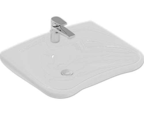 Bezbariérové umývadlo Villeroy & Boch keramika biela 60x49 71196301 Keramické umývadlo s batériou
