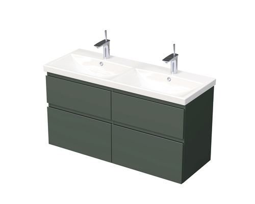 Kúpeľňová skrinka s umývadlom Intedoor LANDAU 120x65 cm zelená