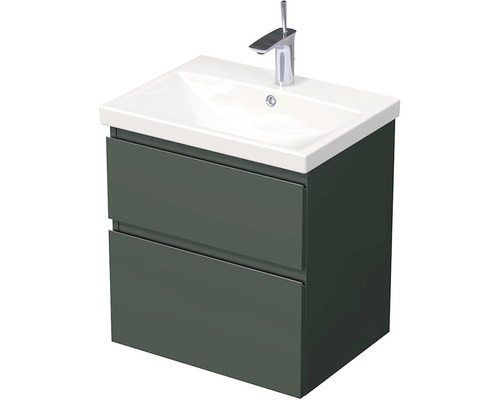 Kúpeľňová skrinka s umývadlom Intedoor LANDAU 60x65 cm zelená