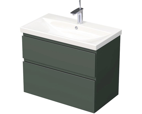 Kúpeľňová skrinka s umývadlom Intedoor LANDAU 80x65 cm zelená