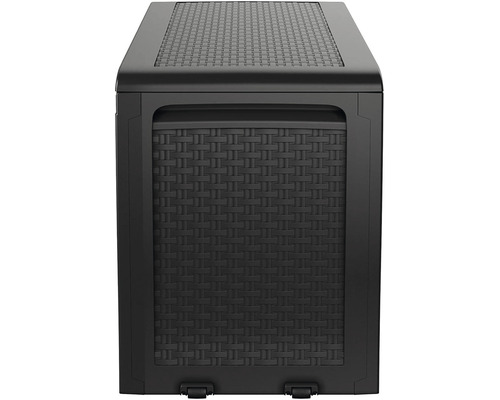 Úložný box z plastu s dizajnom ratanu