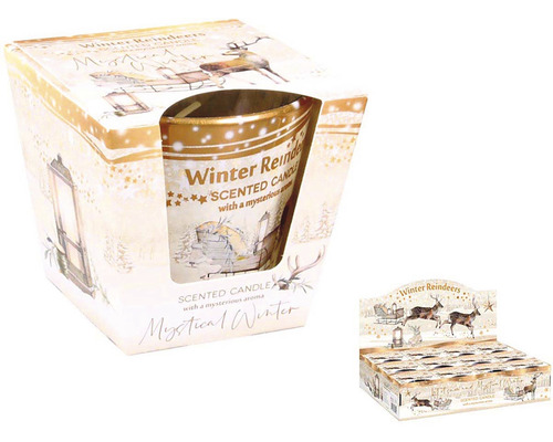 Vianočná sviečka Bartek Candles Mystical Winter v skle 115 g