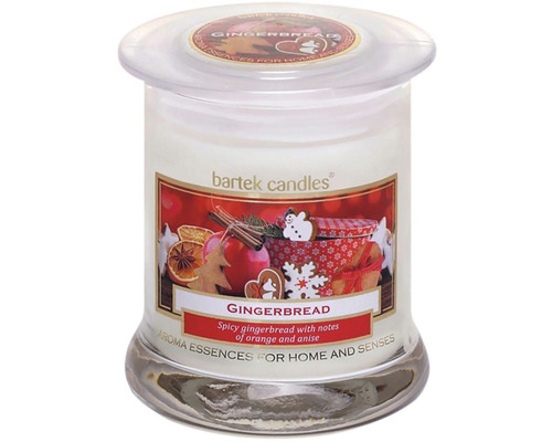 Vianočná sviečka Bartek Candles Gingerbread v skle 260 g