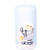 Sviečka s motívom zimných detí