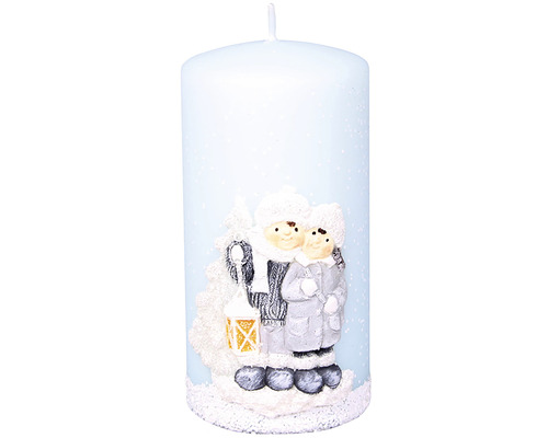 Sviečka s motívom zimných detí