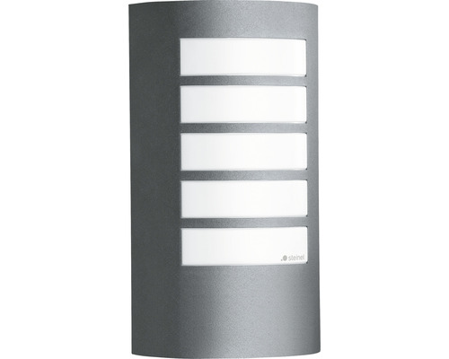 Vonkajšie nástenné svietidlo Steinel L 12 IP44 E27 60 W antracitové Sivé vonkajšie nástenné svietidlo Steinel s piatimi vodorovnými svetelnými oknami