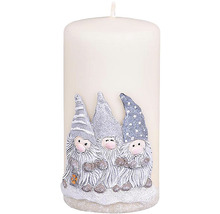 Dekoratívna sviečka s motívom trpaslíkov pre slávnostnú atmosféru