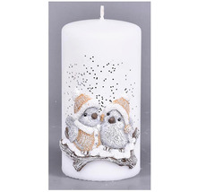 Dekoračná sviečka s motívom vtáka