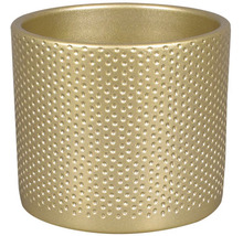 Zlatý kvetináč s bodkovaným vzorom