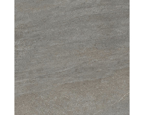 Sivá podlahová dlaždica s kamenným vzhľadom.