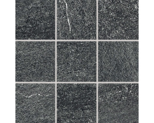 Dlažba imitácia kameňa Outtec čierna 9,8x9,8x1 cm