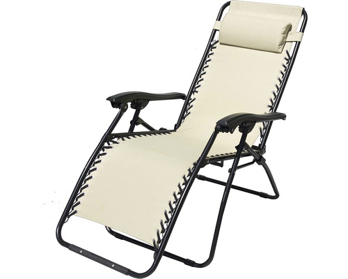 Relaxačné ležadlo s vankúšom a oceľovým rámom